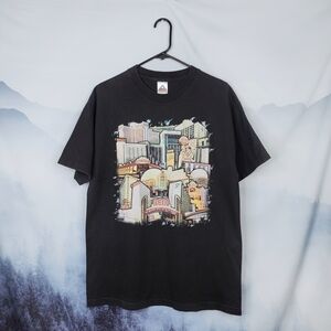 VTG Reno Hotels Graphic Tee Large Crewneck Short Sleeve
